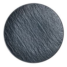 Тарелка круглая без борта 25,4 см, фарфор, серия Cloud Black, Home Chef