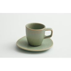 Чайная пара 280 мл (блюдце 14,5 см), серия Amber Green, Home Chef