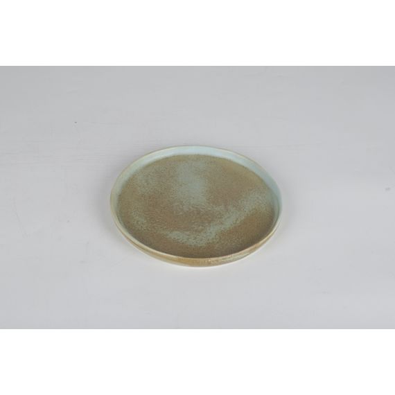 Тарелка обеденная круглая 26,5 см с вертикальным бортом,  коричнево-бирюзовая, серия Shade, Home Chef, изображение 2