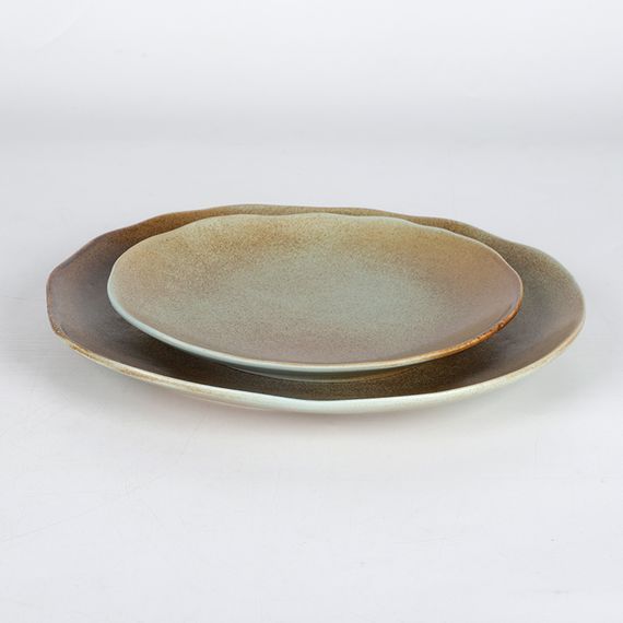 Тарелка обеденная 27 см, коричнево-бирюзовая, серия Shade, Home Chef, изображение 8