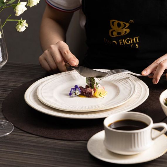 Тарелка обеденная 27 см, серия Villa Beige, Home Chef, изображение 4