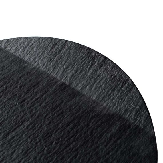 Блюдо для подачи круглое плоское с одним бортом 29 см, фарфор, серия Cloud Black, Home Chef, изображение 3