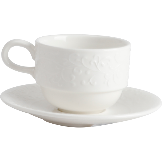 Чайная пара 300 мл (блюдце 16 см), фарфор, серия Floral, Home Chef, изображение 4