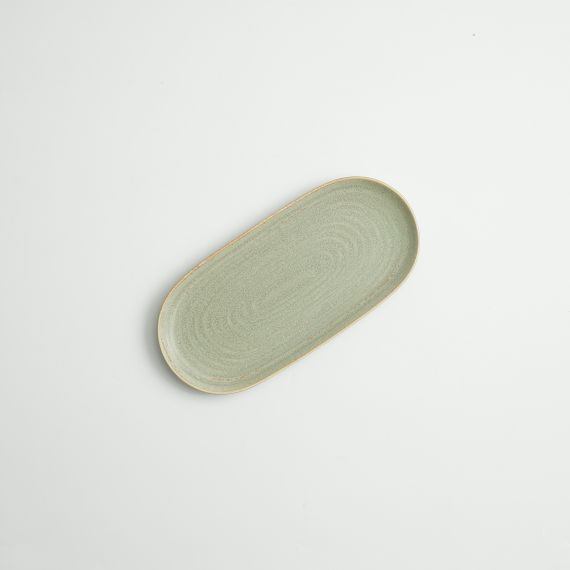 Блюдо овальное 25,5 х 12 см, h 2 см, серия Amber Green, Home Chef