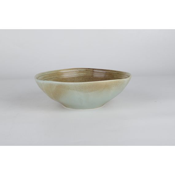 Салатник с неровными краями 1л, 24 см , h 7,5 см, коричнево-бирюзовый,  серия Shade, Home Chef, изображение 5