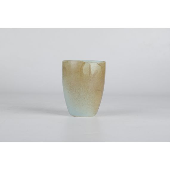 Чашка без ручки 300 мл, h 10 см, диаметр 8 см, коричнево-бирюзовая,  серия Shade, Home Chef, изображение 3