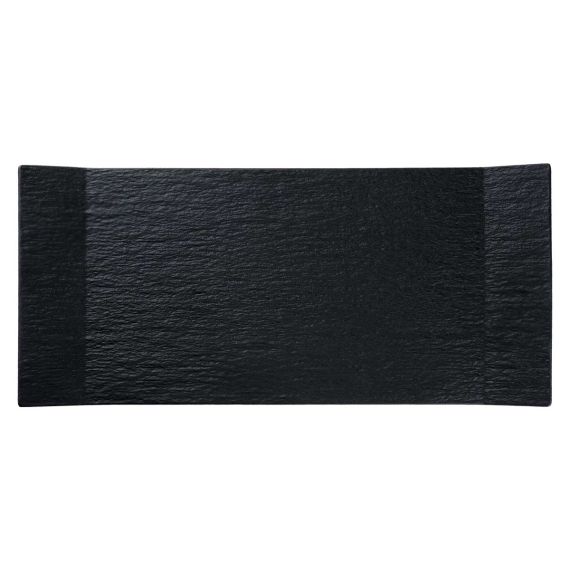 Блюдо для подачи плоское с двумя бортами 36,8 х 17 см, фарфор, серия Cloud Black, Home Chef, изображение 2