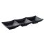 Блюдо трехсекционное 23 х 7,5 см, h 2,6 см, фарфор, серия Cloud Black, Home Chef